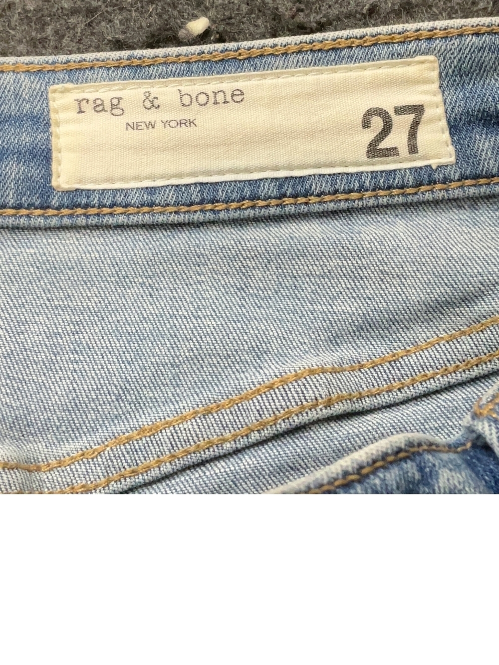 Rag & Bone Wide Leg Women's Jeans in Light Blue Denim - Picture 3 of 3